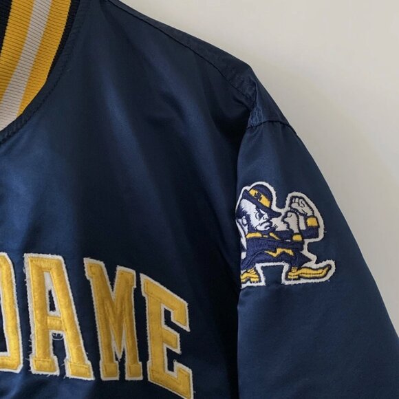 Notre Dame Varsity Jacket - Navy and Yellow - Picture 4 of 5